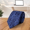 thumbnail image 2 of SGFCWSX Men Formal Tie,Floral Satin Self-Tie Wedding Ceremony Accessory Navy Free Size, 2 of 2