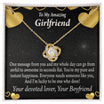 thumbnail image 1 of To My Girlfriend Lucky To Have You Infinity Knot Necklace Message Card, 1 of 7