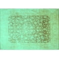 thumbnail image 1 of Ahgly Company Machine Washable Indoor Rectangle Persian Turquoise Blue Traditional Area Rugs, 5' x 8', 1 of 4