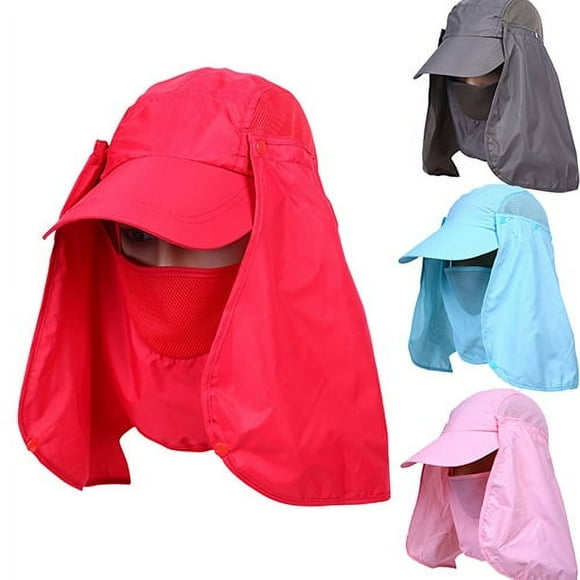 Cheers.US Fashion Summer Outdoor Sun Protection Fishing Cap Neck Face Flap Hat Wide Brim Wide Brim Sun Hat with Neck Flap Fishing Safari Cap for Outdoor Hiking Camping Gardening Lawn Field Work