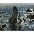 thumbnail image 3 of Monet, Claude 14x12 Black Modern Framed Museum Art Print Titled - Rocks at Belle Isle, 3 of 5