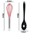 thumbnail image 2 of Juego de 2 utensilios de cocina de silicona resistentes al calor para utensilios de cocina antiadherentes, antiarañazos, aptos para lavavajillas, 2 of 5