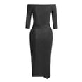 thumbnail image 6 of Outfmvch Women'S Formal Dresses Women'S Cocktail Dresses Women Off Shoulder High Slit Bodycon Dress Long Sleeve Dresses Party Dress Black Xl, 6 of 7