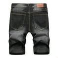 thumbnail image 6 of TAIAOJING Men's Shorts Jeans Summer Ripped Personality Retro High Stretch Denim Pants, 6 of 9