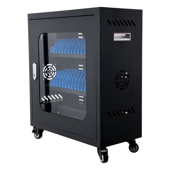 Tohu Portable 30 Slot Mobile Phone USB Charging Station, Secure Charging Cabinet with Swivel Wheels
