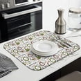 thumbnail image 3 of White Christmas Wreath Pattern Dish Drying Mat for Kitchen 1 Pack, Ultra Absorbent Microfiber Dishes Drainer Mats,16x18in(41x46cm), 3 of 6