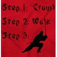 thumbnail image 2 of Crawl Walk Ninja Stealth Karate Men Big & Tall Graphic Hoodie Brisco Brands 2X, 2 of 6