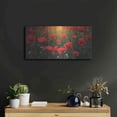 thumbnail image 6 of Luxe Metal Art 'Wood Series: Field of Poppies', Metal Wall Art, 24"x12", 6 of 10