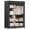 Black, variant on edx Portable Closet Wardrobe with Cover, 40 inch Heavy Duty Clothes Storage Organizer with Shelves and Hanging Rod for Bedroom, Living Room, Entryway,Black