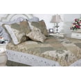 thumbnail image 2 of Laura 100% Cotton 2PC Floral Vermicelli-Quilted Embroidered Patchwork Quilt Set (Twin Size), 2 of 6