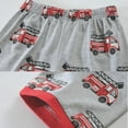 thumbnail image 4 of FEDPOP Toddler Boys Pajamas Set Fire Engine Kids Summer Sleepwear Short Pjs Clothes 2T, 4 of 6