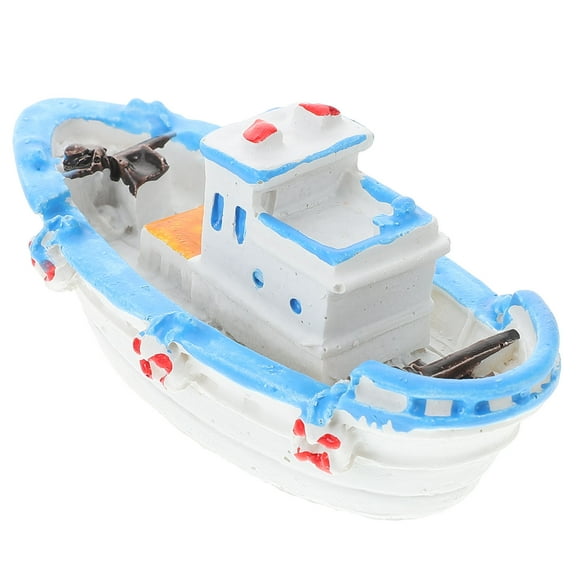 Shipwreck Aquarium Decorations Small Fishing Boat Ornaments
