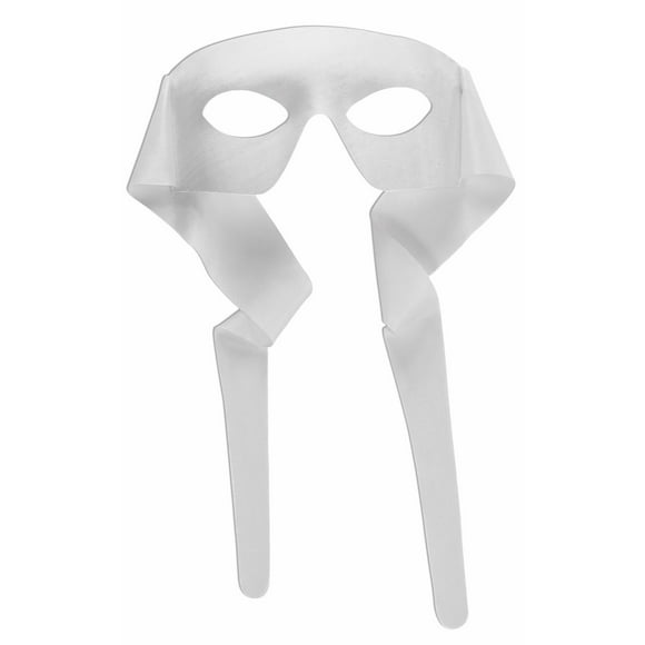 White Large Masquerade Tie Men's Mask