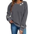 thumbnail image 2 of Sweatshirt for Women Valentines Day Trendy Comfortable Heart Printed Plus Size Casual Loose Pullover Blouse Tops S-2XL, 2 of 6