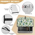 thumbnail image 6 of Renewold Toaster Oven Cover Dust-Proof Polyester Convection Oven Air Fryer Protector with Accessory Pockets and Handle Home Kitchen Decor, 20.5 x 16.5 x 10 Inches, Cactus Succulent, 6 of 7