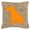 Orange, variant on Boykin Spaniel Burlap and Orange Indoor & Outdoor Decorative Fabric Pillow - 18 x 18 in.
