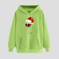 thumbnail image 2 of Timegard Chandails en Molleton de Noël pour Femmes Imprimé Manches Longues Chandails à Capuchon Chandail Tops Automne Hiver Mode, 2 of 3