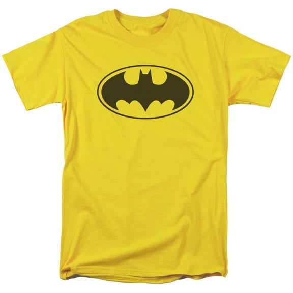 Batman Logo Yellow Men's T-Shirt-Medium