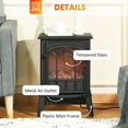 thumbnail image 6 of Electric Fireplace Stove, Freestanding Fireplace Heater, 750W/1500W, 6 of 9