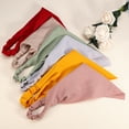 thumbnail image 6 of Unique Bargains 6pcs Hair Scarf Headband Khaki Pink Wine Red Yellow Gray Green Non Slip Triangle Hair Scarf for Girl, 6 of 6