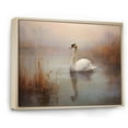 thumbnail image 2 of Designart "Mist-Enshrouded Swan III" Animals Swans Floater Framed Canvas Wall Art, 2 of 5
