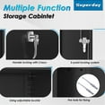 thumbnail image 4 of 36" Secure Locking Steel Cabinet for Garage Home, Black Metal Storage with Adjustable Shelves, Heavy Duty Tool Organizer for Office Workshop, 4 of 6