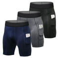thumbnail image 1 of Labymos 3 Pack Men Sports Shorts Active Workout Underwear with Pocket, 1 of 7