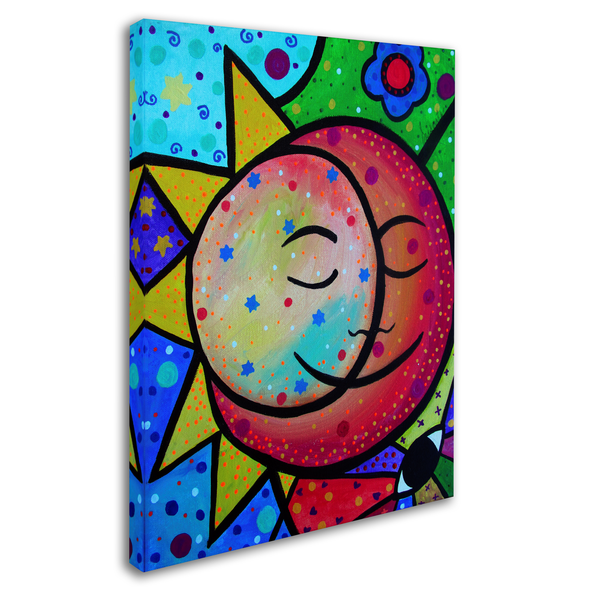 Trademark Fine Art 'Sun And Moon Lovers' Canvas Art by Prisarts