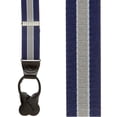thumbnail image 4 of SuspenderStore Men's Navy/Grey Striped Button Suspenders - 1.5 Inch Wide, 4 of 10