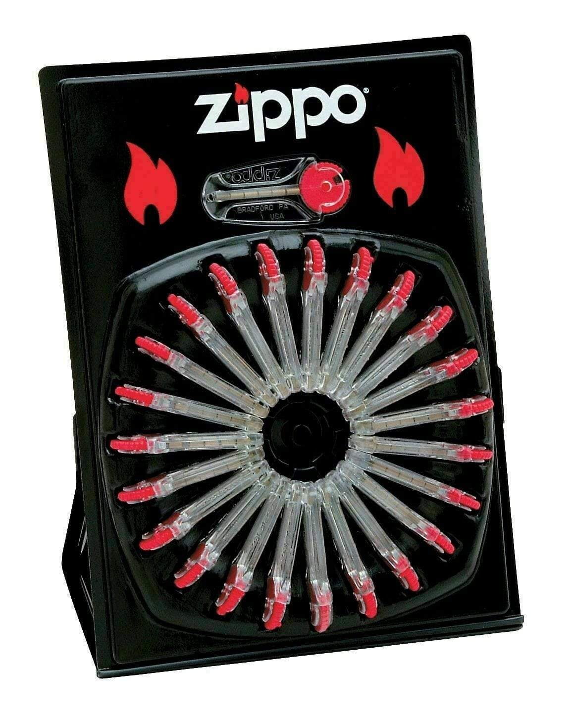 Zippo Lighter Flints Wheel Display, 24 Packs, 6 Flints in Each Pack for