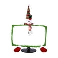 thumbnail image 3 of Christmas Computer Monitor Cover Decoration, Elastic Cloth Santa Snowman Frame, Holiday Festive Decor for PC Display, 3 of 5