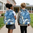 thumbnail image 4 of FKELYI Marble Blue Sea Turtle Print 17 Inch School Backpack for Boys & Girls Spacious Schoolbag for Elementary Student Casual Daypack Lightweight Book Bag Travel Bags, 4 of 7