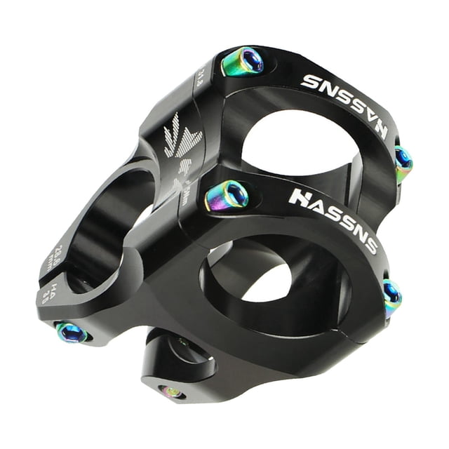 Potencia Bicicleta Manillar de Potencia Corta Hassns 31.8mm/35mm Negro