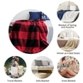 thumbnail image 5 of Tirrinia Sherpa Fleece Throw Blanket, Super Soft, Warm, Comfy Plush Fleece Throw Blankets and Throws for Bed, Couch or Cabin, Medium Red Plaid, 50"" x 60"", 5 of 7