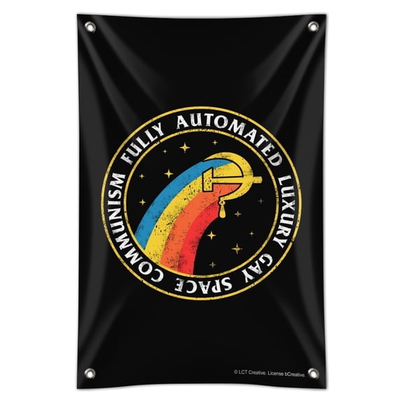 Fully Automated Luxury Gay Space Communism Funny Humor Home Business Office Sign