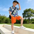 thumbnail image 5 of Dailycode Small Short Sleeve Button Down Shirts Blue Stars Football Casual Shirt 3-10 Years, 5 of 9