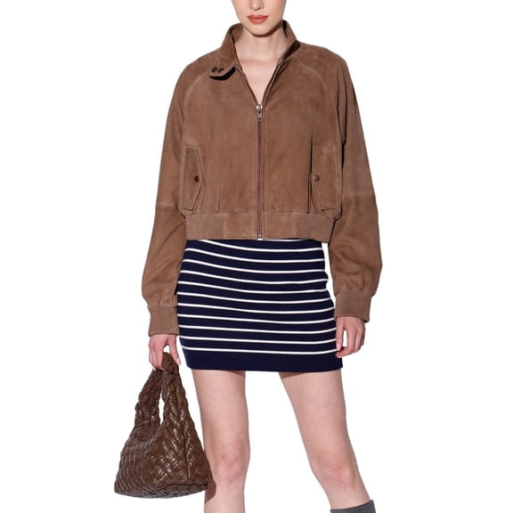 Walter Baker womens  Bowie Leather Jacket, s, Brown