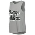 thumbnail image 2 of Women's Concepts Sport Heather Black/Heather Gray Chicago White Sox Wordmark Meter Muscle Tank Top & Pants Sleep Set, 2 of 5