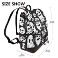 thumbnail image 2 of Balery Black White Spooky Ghosts Mochila de Cuero para Mujeres, Gran Capacidad, Bolsa de Viaje Multifuncional, Mochila de Cuero y Bolsa de Hombro para Mujeres, 2 of 4