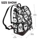 thumbnail image 2 of Balery Black White Spooky Ghosts Mochila de Cuero para Mujeres, Gran Capacidad, Bolsa de Viaje Multifuncional, Mochila de Cuero y Bolsa de Hombro para Mujeres, 2 of 4