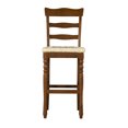 thumbnail image 3 of Linon Kiley Full Back Wood Bar Stool, 30" Seat Height, Walnut Finish, 3 of 12