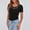 ♛240 Black, variant on Letimco Breathable Quick Dry Slim Fit Rhinestone Patch Short Sleeve Crew Neck Top for Women - Solid Color for Date Party Daily Summer