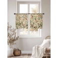 thumbnail image 4 of Vintage Plant Semi Sheer Curtains 45 Inch Length 2 Panels Set, Boho Botanical Flowers Green Leaf Ferns Sheer Kitchen Curtain Privacy Voile Window Curtain for Living Room Bedroom Rod Pocket Drapes, 4 of 7