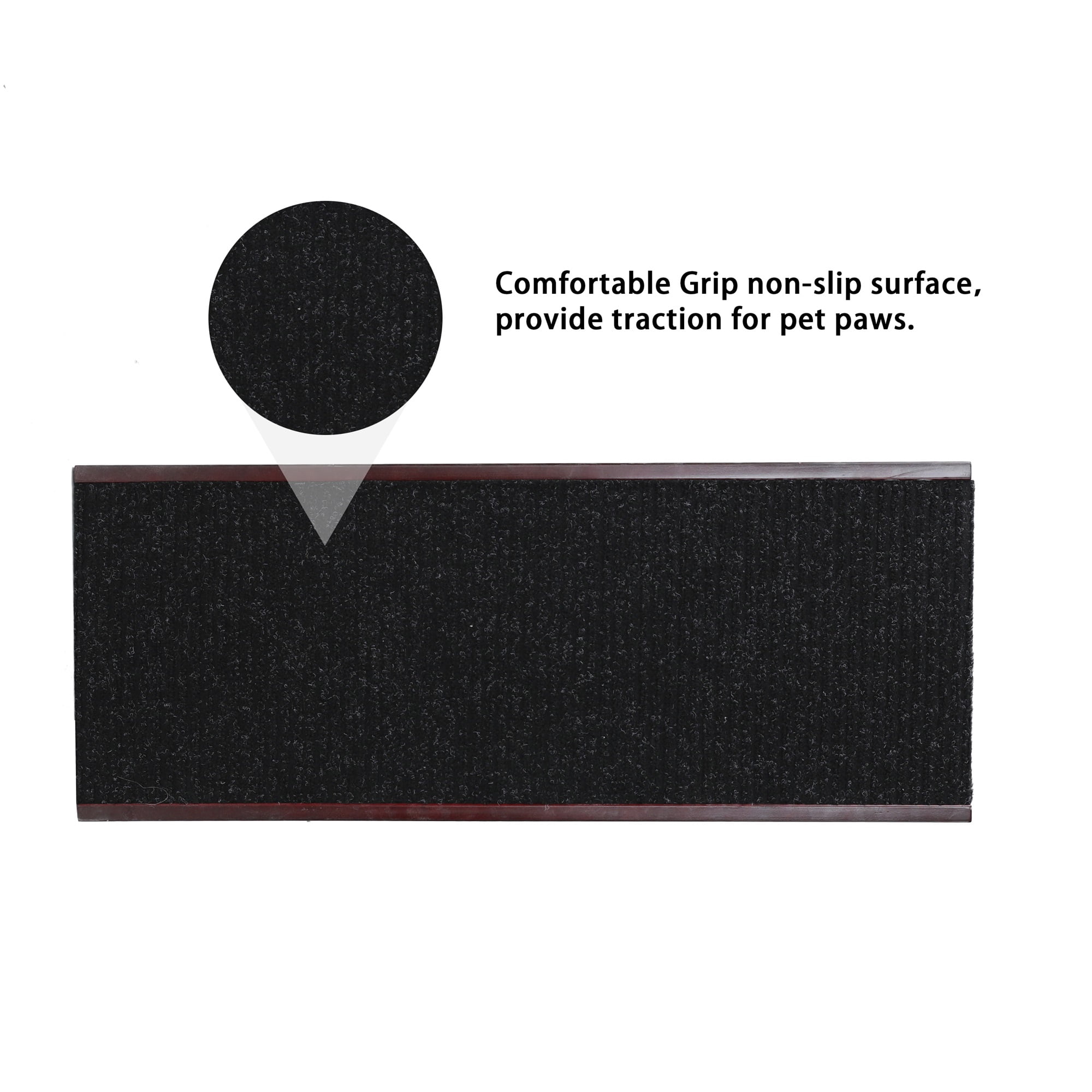 Pefilos 24" Tall Pet Ramp 4 Levels Height Adjustable for Small Dog & Cat Ramp Wood Folding Portable Dog Stairs with Slip Carpet Surface, Black Pefilos 24" Tall Pet Ramp 4 Levels Height Adjustable for Small Dog & Cat Ramp Wood Folding Portable Dog Stairs with Slip Carpet Surface, Black