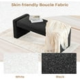 thumbnail image 6 of KithKasa 47" Modern Boucle Teddy End of Bed Bench, Upholstered Entryway Bench, Black Bedroom Bench, Comfy Padded Fabric Ottoman Bench for Bedroom, Living Room, Hallway, Foyer, 6 of 8