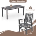 thumbnail image 3 of Gymax 7 Pieces Patio Dining Set Outdoor HDPE Weather Resistant Table & Chairs Set Gray, 3 of 8
