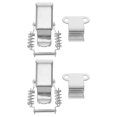 thumbnail image 2 of 4pcs Stainless Steel Clasp: Spring Loaded Toggle Buckle - Right Angle Trunk Latch for Cabinet Boxes Suitcase Wood Case & Chest, 2 of 4