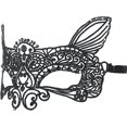 thumbnail image 4 of Máscara de encaje negro, material duro, máscara de encaje con diamantes de imitación para disfraz, fiesta temática, 4 of 5