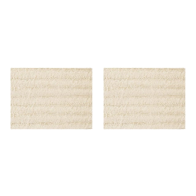 Bearachild Cómoda y elegante alfombrilla de baño que añade un toque de lujo al baño con una alfombra fácil de limpiar. blanco marfil 43*61 2piezas