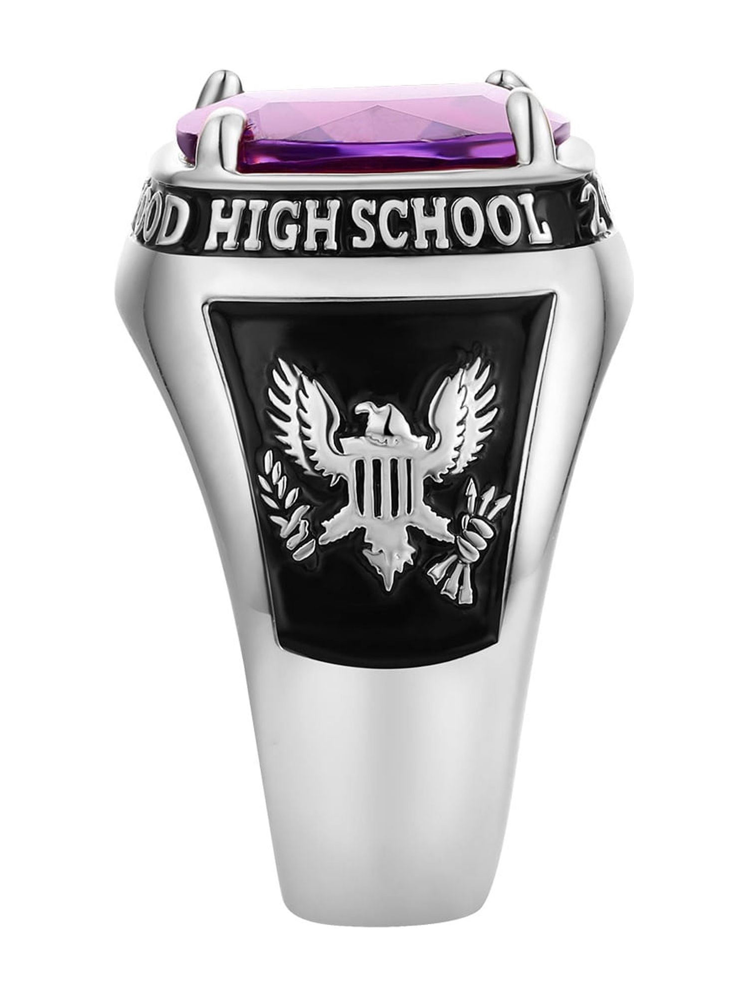 Order Now for 2025 Graduation, Freestyle Men's Prong station Birthstone Class Ring, Personalized, High School or College